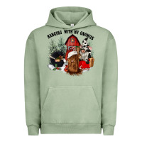 Pigment Oil Green hanging with my gnomies Urban Hoodie - CowGirlArtShop