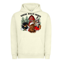 Pigment Pistachio hanging with my gnomies Urban Hoodie - CowGirlArtShop