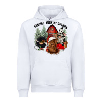 White hanging with my gnomies Urban Hoodie - CowGirlArtShop