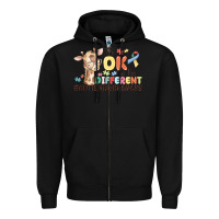 Black its ok to be different Zipper Hoodie - MaliasSmallBusiness