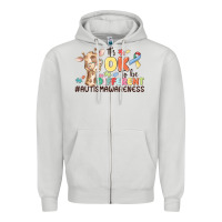 Dove Grey its ok to be different Zipper Hoodie - MaliasSmallBusiness