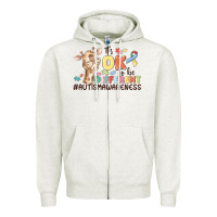 Oatmeal Heather its ok to be different Zipper Hoodie - MaliasSmallBusiness