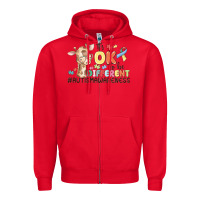 Red its ok to be different Zipper Hoodie - MaliasSmallBusiness