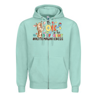 Seafoam its ok to be different Zipper Hoodie - MaliasSmallBusiness