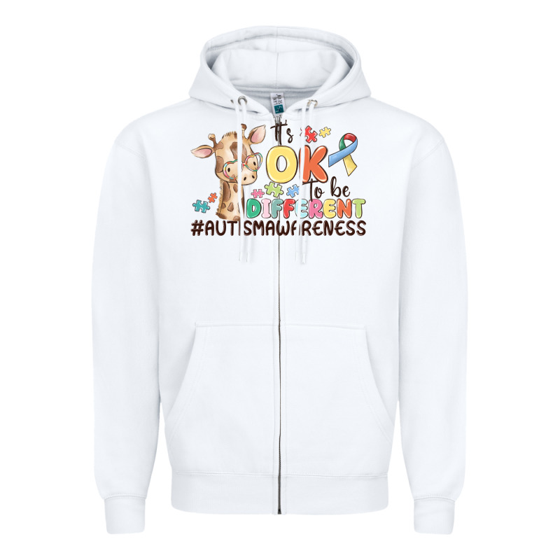 Its Ok To Be Different Zipper Hoodie by MaliasSmallBusiness | Teevron