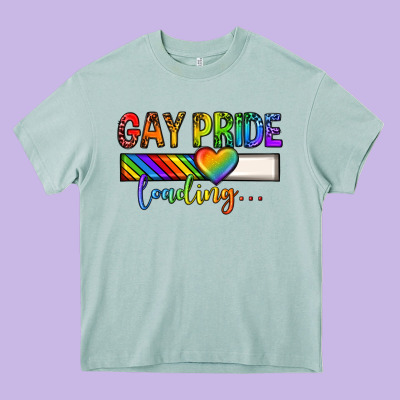 Gay Pride Loading Lgbtq Heavy Core Tee Designed By Texasbilliewilder