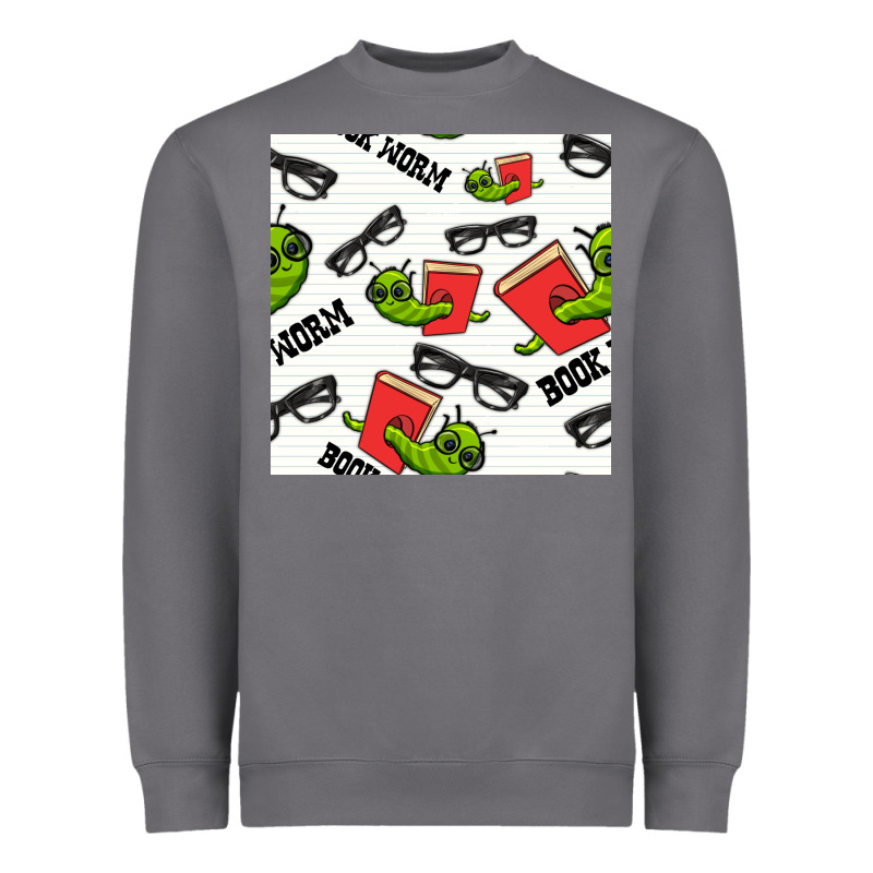 Bookworm Seamless Pattern Heavyweight Sweatshirt by BundleAndBundleShop | Teevron