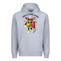 Heather Grey boujee softball mama Premium Hoodie - JahusDesignShop