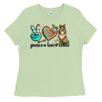 Matcha peace love collie Ladies Tee - texasbilliewilder