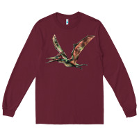 Burgundy Pteranodon Long Sleeve Tee - LillyAllenDesigns