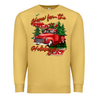 Antique Gold home for the holidays michigan Premium Sweatshirt - BarkalooDesign