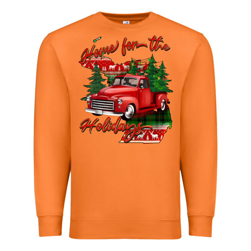 Home For The Holidays Michigan Premium Sweatshirt by BarkalooDesign | Teevron