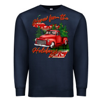 Navy home for the holidays michigan Premium Sweatshirt - BarkalooDesign