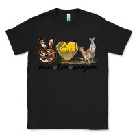 Black Peace Love Kangaroo Classic Tee - LillyAllenDesigns