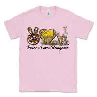 Bubblegum Pink Peace Love Kangaroo Classic Tee - LillyAllenDesigns