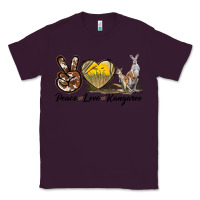 Plum Peace Love Kangaroo Classic Tee - LillyAllenDesigns