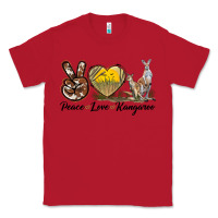 Red Peace Love Kangaroo Classic Tee - LillyAllenDesigns