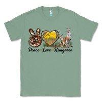 Sage Peace Love Kangaroo Classic Tee - LillyAllenDesigns