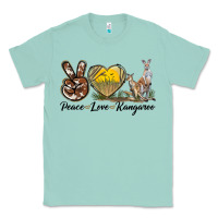 Seafoam Peace Love Kangaroo Classic Tee - LillyAllenDesigns