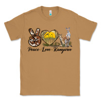 Toasted Coconut Peace Love Kangaroo Classic Tee - LillyAllenDesigns