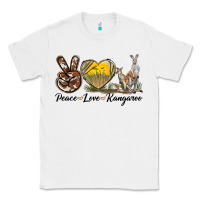 White Peace Love Kangaroo Classic Tee - LillyAllenDesigns