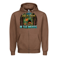 Chestnut life is good in the woods Zipper Hoodie - NancyCooperArtShop