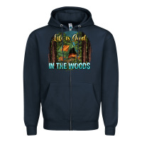 Navy life is good in the woods Zipper Hoodie - NancyCooperArtShop