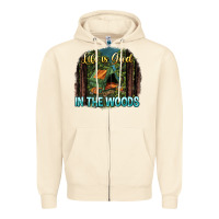 Sandshell life is good in the woods Zipper Hoodie - NancyCooperArtShop