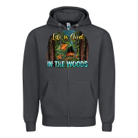 Smoke life is good in the woods Zipper Hoodie - NancyCooperArtShop