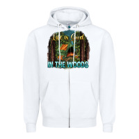 White life is good in the woods Zipper Hoodie - NancyCooperArtShop