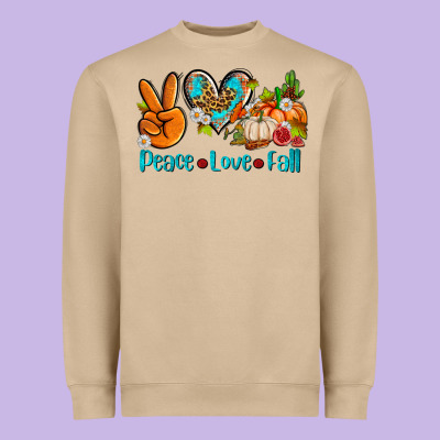 Peace Love Fall Ado Heavyweight Sweatshirt Designed By Adodesignshop
