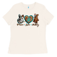 Bone peace love cowboy Ladies Tee - texasbilliewilder