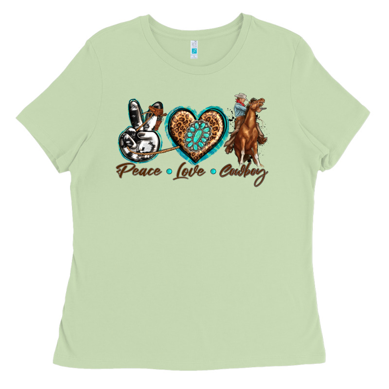 Peace Love Cowboy Ladies Tee by texasbilliewilder | Teevron