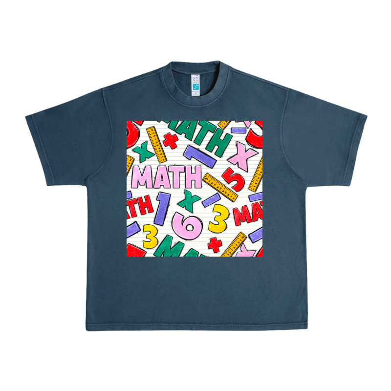 Math Seamless Pattern Urban Heavy Tee by BundleAndBundleShop | Teevron