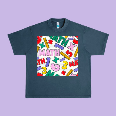 Math Seamless Pattern Urban Heavy Tee Designed By Bundleandbundleshop