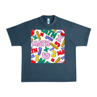 Midnight Navy math seamless pattern Urban Heavy Tee - BundleAndBundleShop
