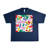 Navy math seamless pattern Urban Heavy Tee - BundleAndBundleShop