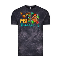 Cloud Black my first thanksgiving with turkey Vintage Tee - AdoDesignShop