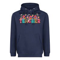Navy teach them love them watch them grow teacher Heavyweight Hoodie - Artiststas