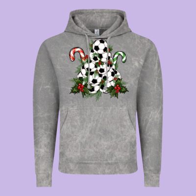 Lightning Soccer Christmas Tree Vintage Hoodie Designed By Ranaportraitstore