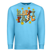 Ocean Blue happy fall smiley face Premium Sweatshirt - BarkalooDesign