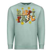 Seafoam happy fall smiley face Premium Sweatshirt - BarkalooDesign