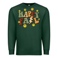 Sports Green happy fall smiley face Premium Sweatshirt - BarkalooDesign