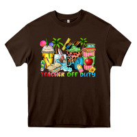 Chocolate Brown teacher off duty coffee cups Heavy Core Tee - Zillion Design Studio