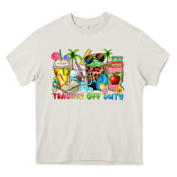 Cream teacher off duty coffee cups Heavy Core Tee - Zillion Design Studio