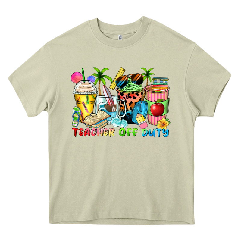 Teacher Off Duty Coffee Cups Heavy Core Tee by Zillion Design Studio | Teevron