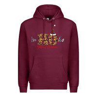 Burgundy Ho Ho Ho Merry Christmas Premium Hoodie - Bettercallsaul