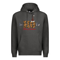 Charcoal Heather Ho Ho Ho Merry Christmas Premium Hoodie - Bettercallsaul