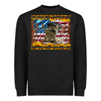 Black westerm usa army boots Heavyweight Sweatshirt - Artiststas