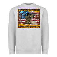 Heather Grey westerm usa army boots Heavyweight Sweatshirt - Artiststas